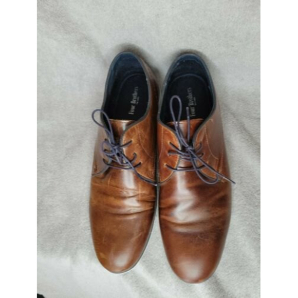 Four Brothers Men's Brown Leather Oxford Distressed Shoes #7421736 Size 13 - Picture 2 of 9